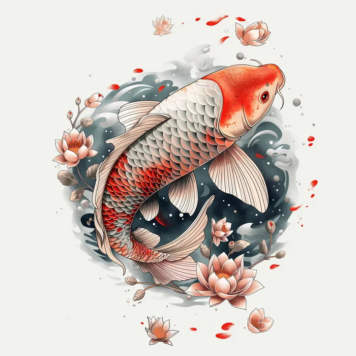 Irezumi Art, Koi: Traditional Japanese Tattoo Midjourney Prompt ...