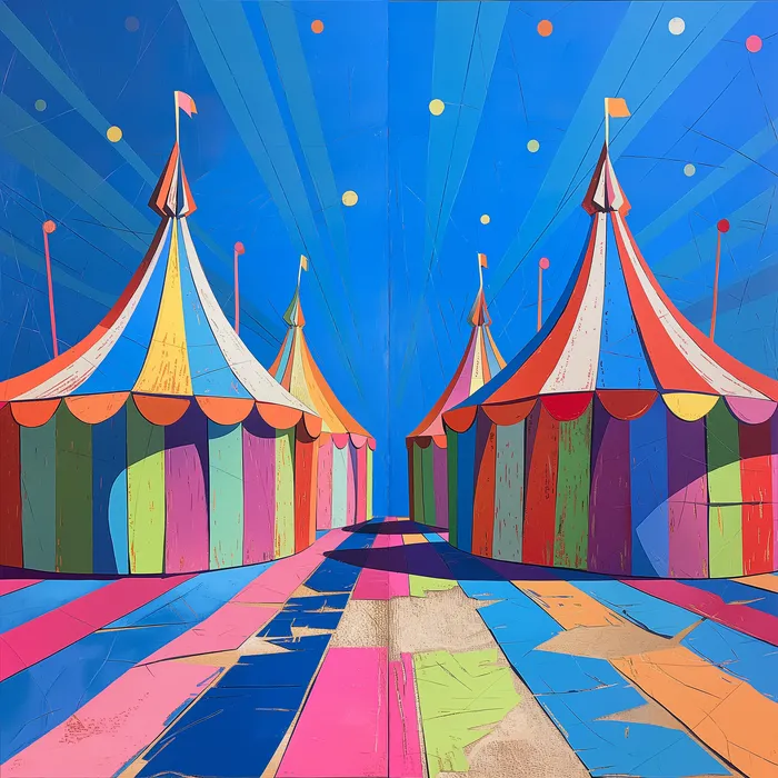 Paper Craft Art : Book Backgrounds (Circus) Midjourney Prompt ...