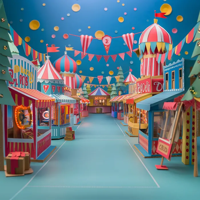 Paper Craft Art : Book Backgrounds (Circus) Midjourney Prompt ...