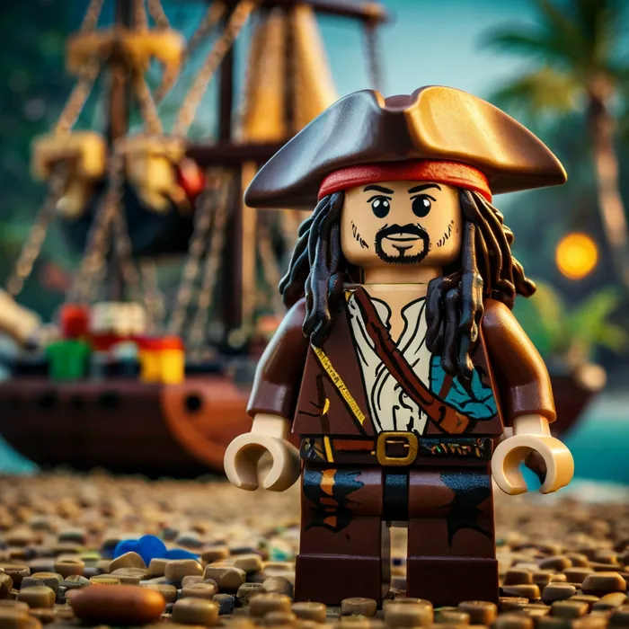 Lego Style Famous Character art Leonardo Prompt - promptsideas.com