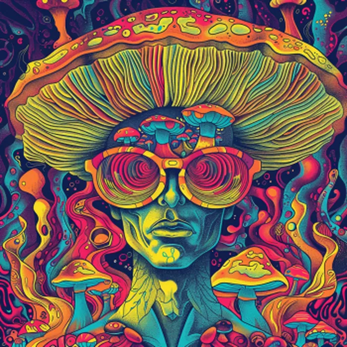 Psychedelic Reverie Trippy Doodles Midjourney Prompt - promptsideas.com