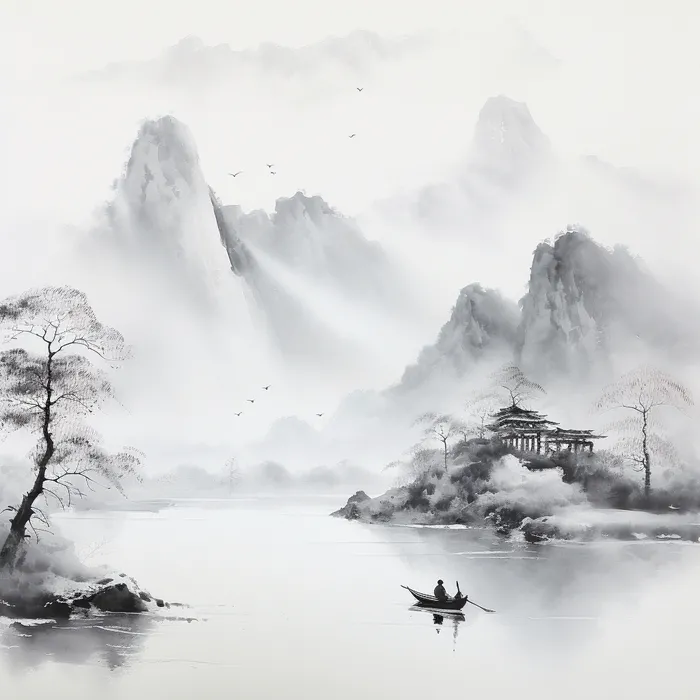 Traditional Chinese Ink Paintings Midjourney Prompt 