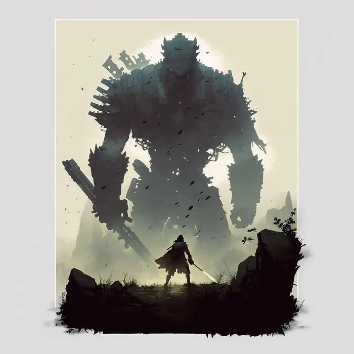 Midjourney prompt: god king shadow of colossus, dark - PromptHero