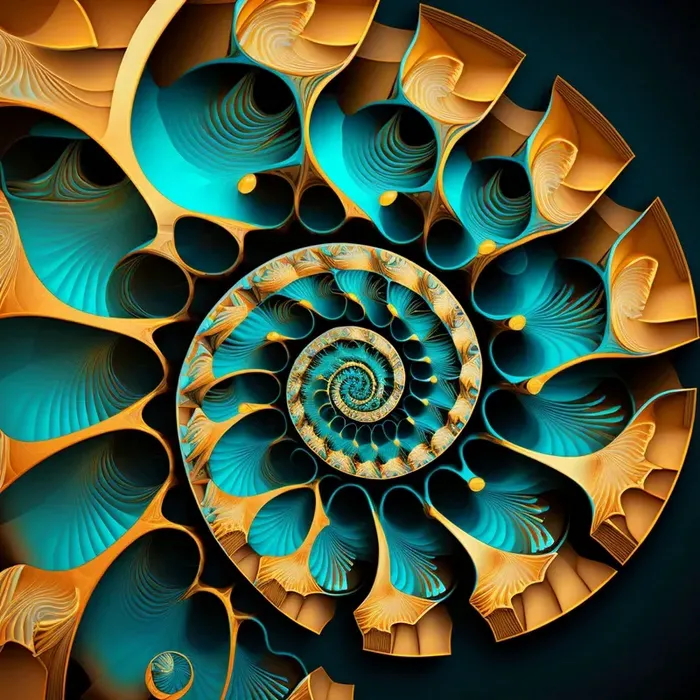 Golden Ratio Abstract Patterns Midjourney Prompt - promptsideas.com