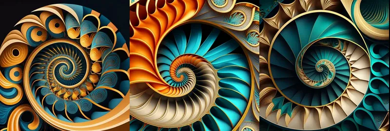 Golden Ratio Abstract Patterns Midjourney Prompt - promptsideas.com