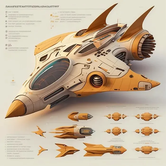 futuristic spaceship concept