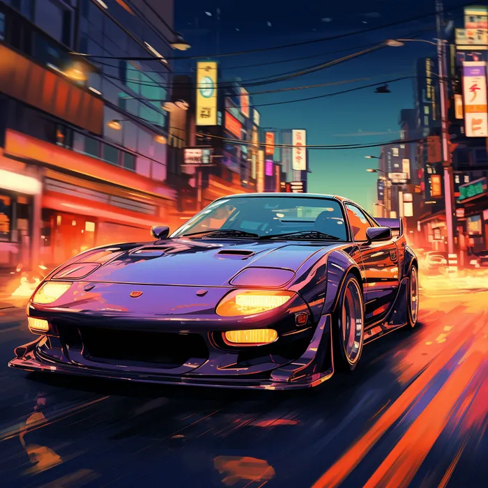 Synthwave Cars Midjourney Prompt - promptsideas.com