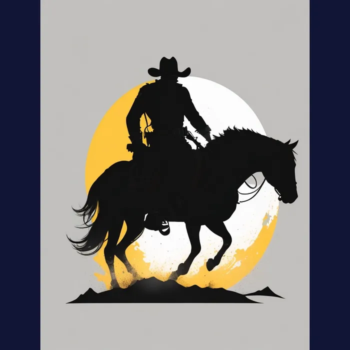 Vintage faceless character cowboy T-shirt Designs Leonardo Prompt ...