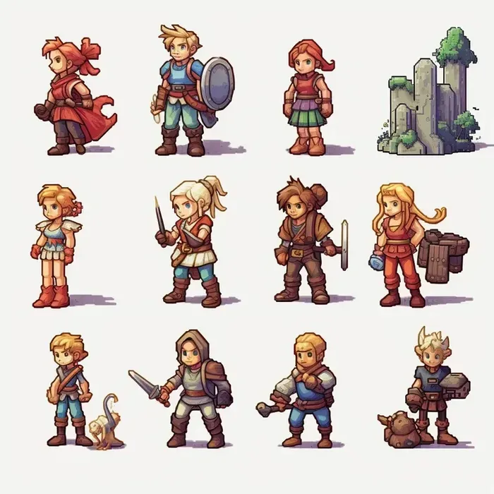 Old Style RPG Characters Midjourney Prompt - promptsideas.com
