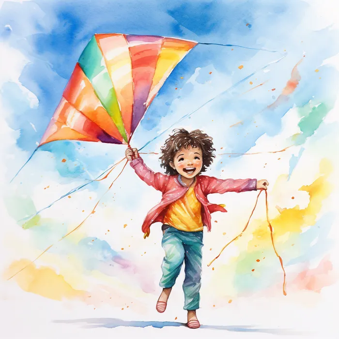 Watercolor Children Drawing Illustration Midjourney Prompt ...