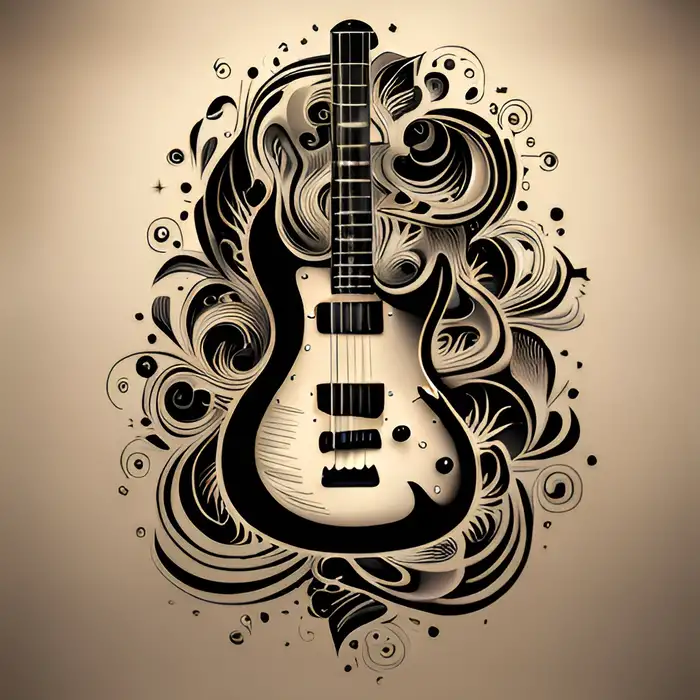 Guitar String Temporary Tattoo Sticker - OhMyTat