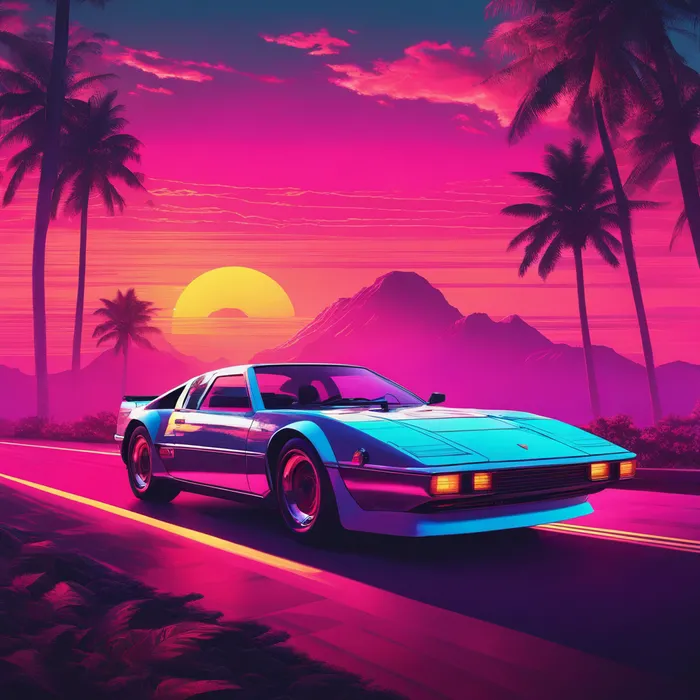 Retrowave Designs Stable Diffusion Prompt - promptsideas.com