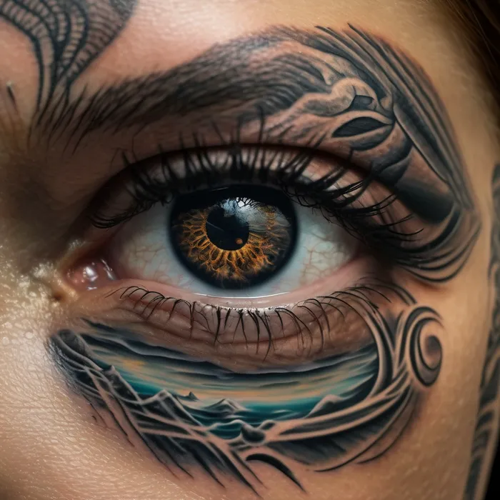 Realistic eye #eye #eyetattoo #realistic #realism #realismtattoo  #blackandgray #fullsleeve #clock #clocktattoo … | Realistic eye tattoo, Eye  tattoo, Evil eye tattoo