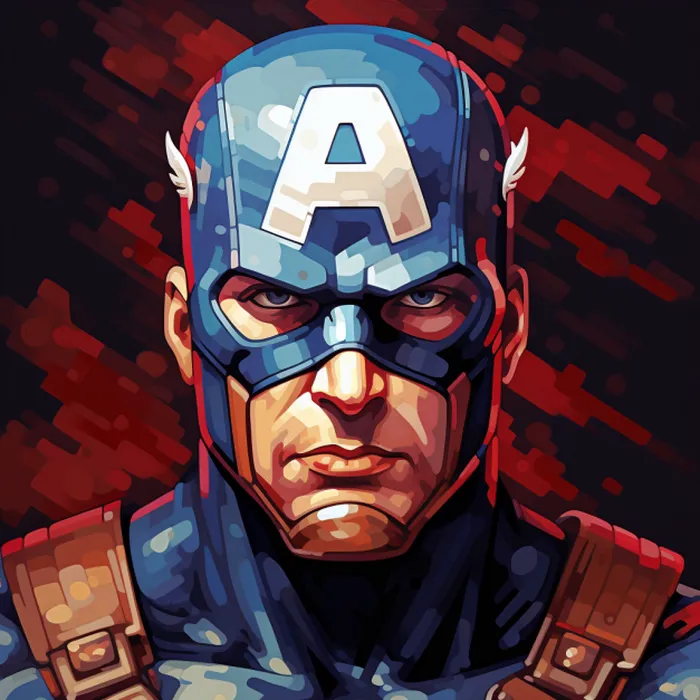 Superhero Pixel Portraits Midjourney Prompt - promptsideas.com