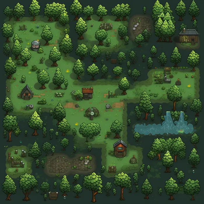 Pixel Art Map Tileset For Game Assets Midjourney Prompt - Promptsideas.com