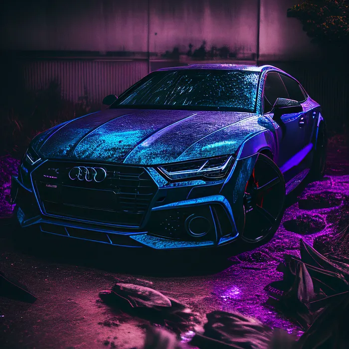 Cyberpunk Car Photographs Midjourney Prompt Promptsideas Com