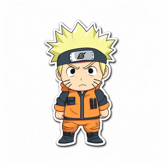 Naruto Puffy Sticker Set Midjourney Prompt - promptsideas.com
