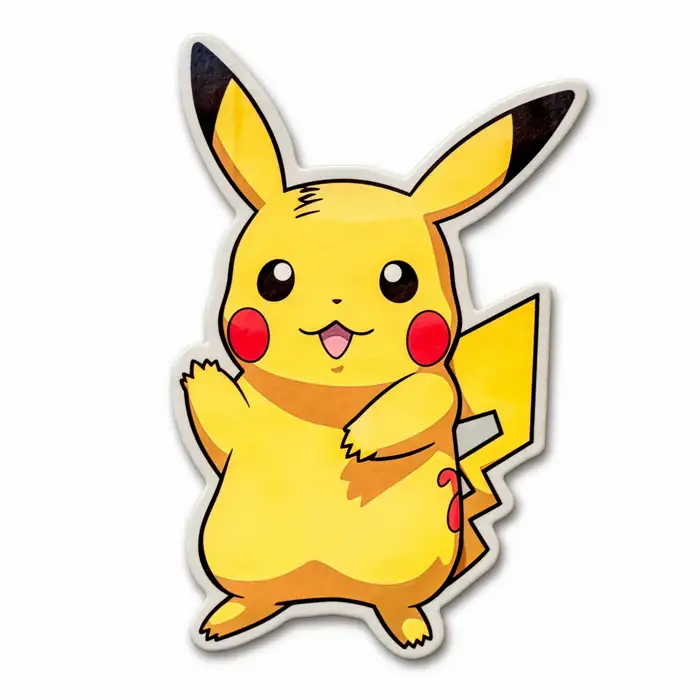 Pikachu Sticker on Solid White Background Midjourney Prompt ...