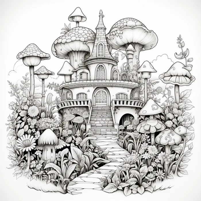 magical garden drawing