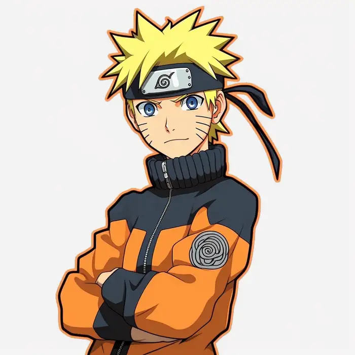 Naruto Uzumaki Anime Sticker Midjourney Prompt - promptsideas.com