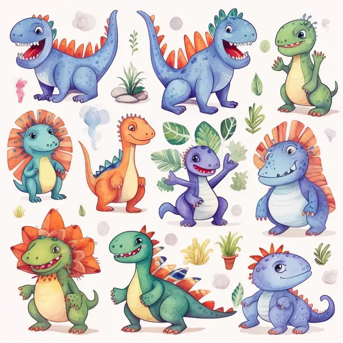 Dinosaur Stickers for Kids Midjourney Prompt - promptsideas.com