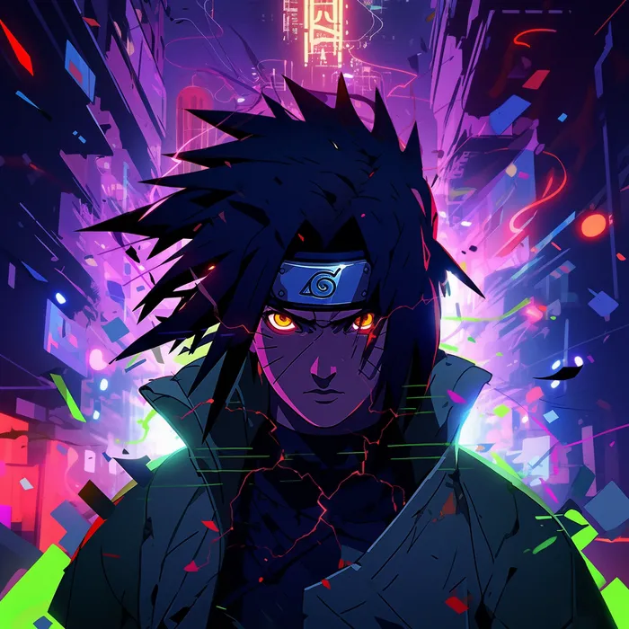 Cyberpunk Naruto Shippuden Fusions Midjourney Prompt - promptsideas.com