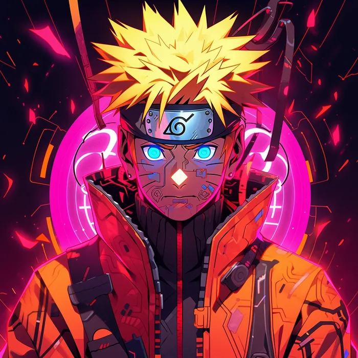 Cyberpunk Naruto Shippuden Fusions Midjourney Prompt - promptsideas.com