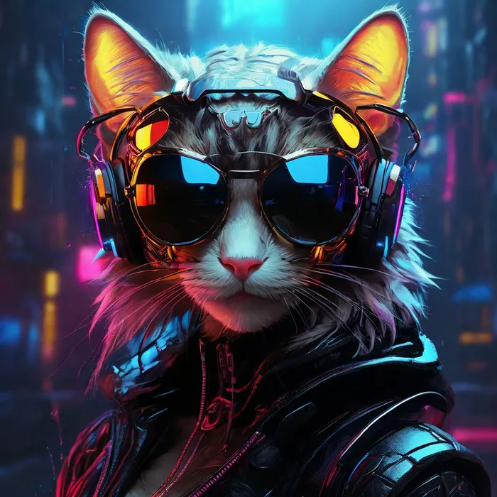 Futuristic Cyberpunk Animals Leonardo Prompt - promptsideas.com