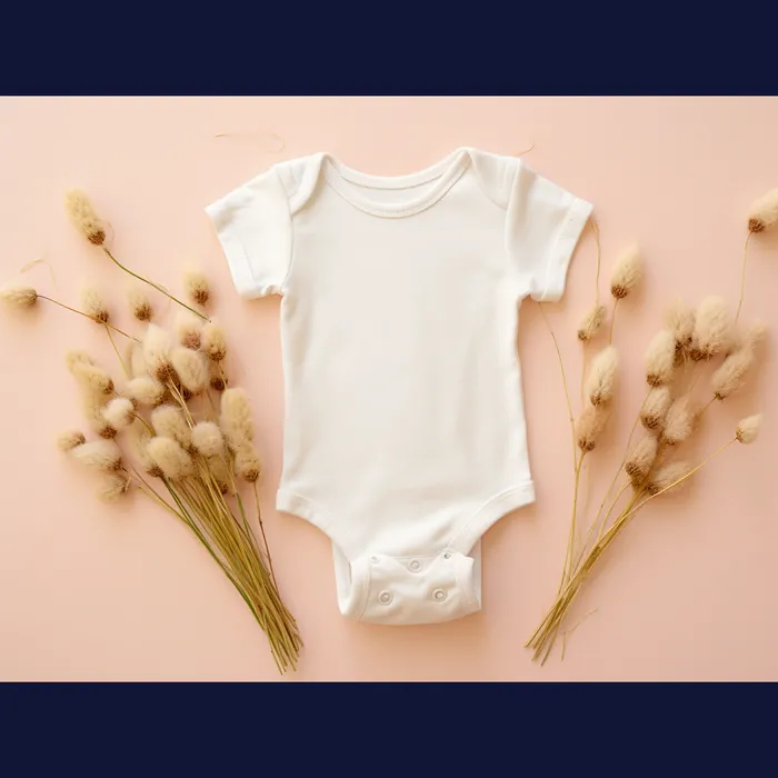 Plain Baby Onesie Mockup Midjourney Prompt - promptsideas.com