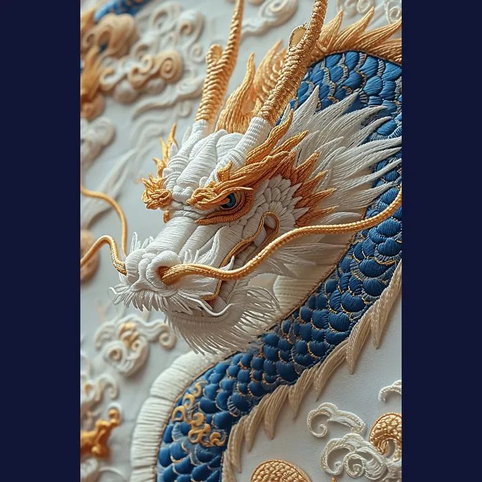 Chinese Mascot Embroidery Midjourney Prompt - promptsideas.com