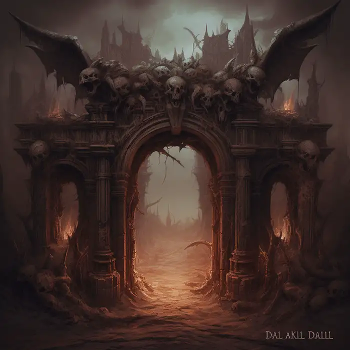 Fantasy gates of hell Midjourney Prompt - promptsideas.com