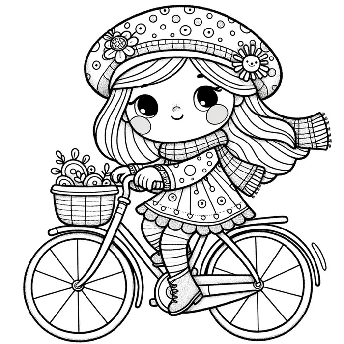 Easy Line Art Coloring Pages For Kids Dalle Prompt - Promptsideas.com