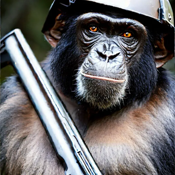 War Chimps Stable Diffusion Prompt - promptsideas.com