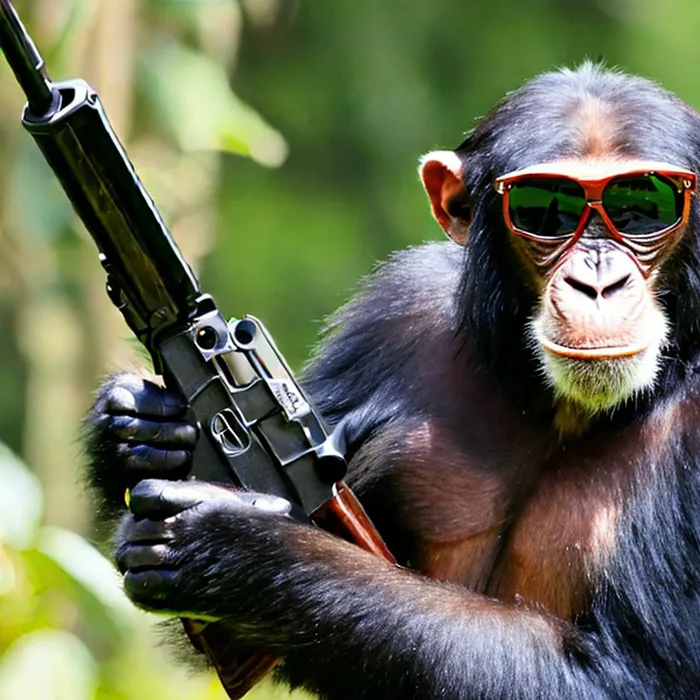 War Chimps Stable Diffusion Prompt - promptsideas.com