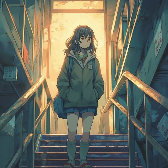 Lofi anime girl Midjourney Prompt - promptsideas.com