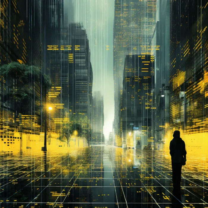 The Matrix Digital Environment Art Midjourney Prompt - promptsideas.com