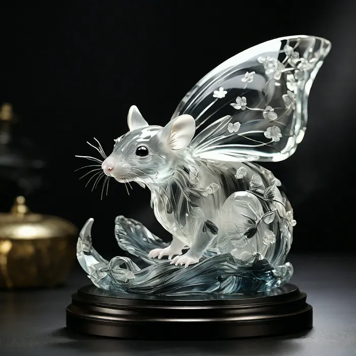 Crystal Quartz Sculpture Leonardo Prompt - promptsideas.com