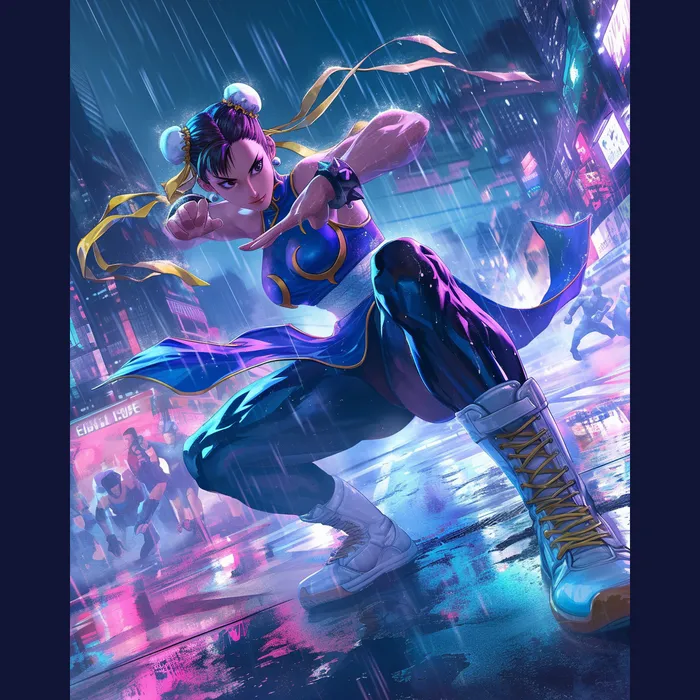 Cyberpunk Street Fighter Saga! Midjourney Prompt - promptsideas.com